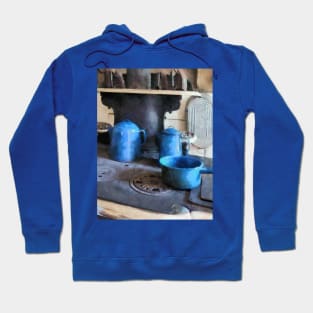 Kitchens - Blue Pots on Stove Hoodie